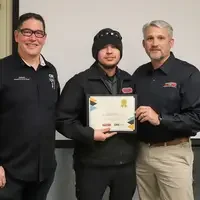 Student and faculty posing for picture