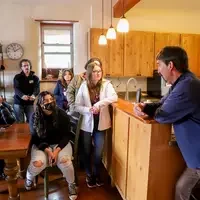 Students listening to Dr. Lung