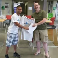 CWI Student Life Coordinator, Hing Potter, with a student at the EmpowerMe Workshop.