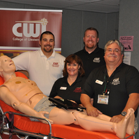 Group of four instructors for the emergency medical services.