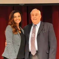 Faculty of the Year recipient, Michelle Mahoney, with CWI President Bert Glandon.