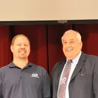 Staff of the Year recipient, Doug Willard, with CWI President Bert Glandon.