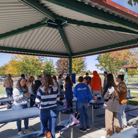 Students at the International Week of the Deaf Picnic