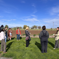 Students on the grass