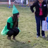 CWI students working with children laughing