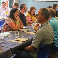 Guests enjoying Farm to Fork Dinner