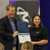 Bailey Guthrie and President Gordon Jones