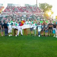 Scholarship check presentation