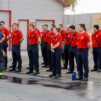 Class 5 listening to an instructor