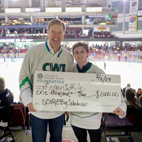 Check presentation to CWI student scholarship