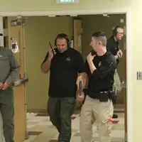 Law Enforcement students participate in active shooter training