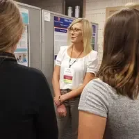 CWI student, Bree Hartman, presenting at the 2017 INBRE Conference