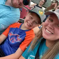 Student Success Advisor, Nikki Irving, at the game with her family