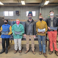 Idaho Job Corps students received their welding certificates in March 2021.