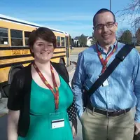 Katelynn Newcomer and James Rosenberg are teaching science in Michelle Montoya’s fourth grade class.