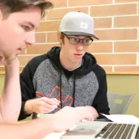 Students preparing for a debate at Rookie Debate Tournament