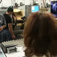 Kids during STEM Out in the Machine Tool lab