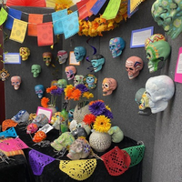 Day of the Dead skulls at altar
