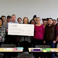 Faculty with wishing well check