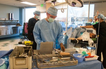 Surgical First Assistant student in an operating room