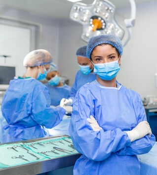 Surgical First Assistant in an operating room