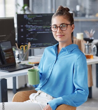 Business women at computer