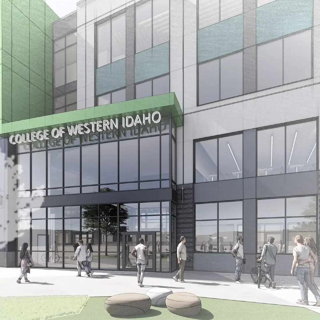 Rendering of the Boise Location front entrance