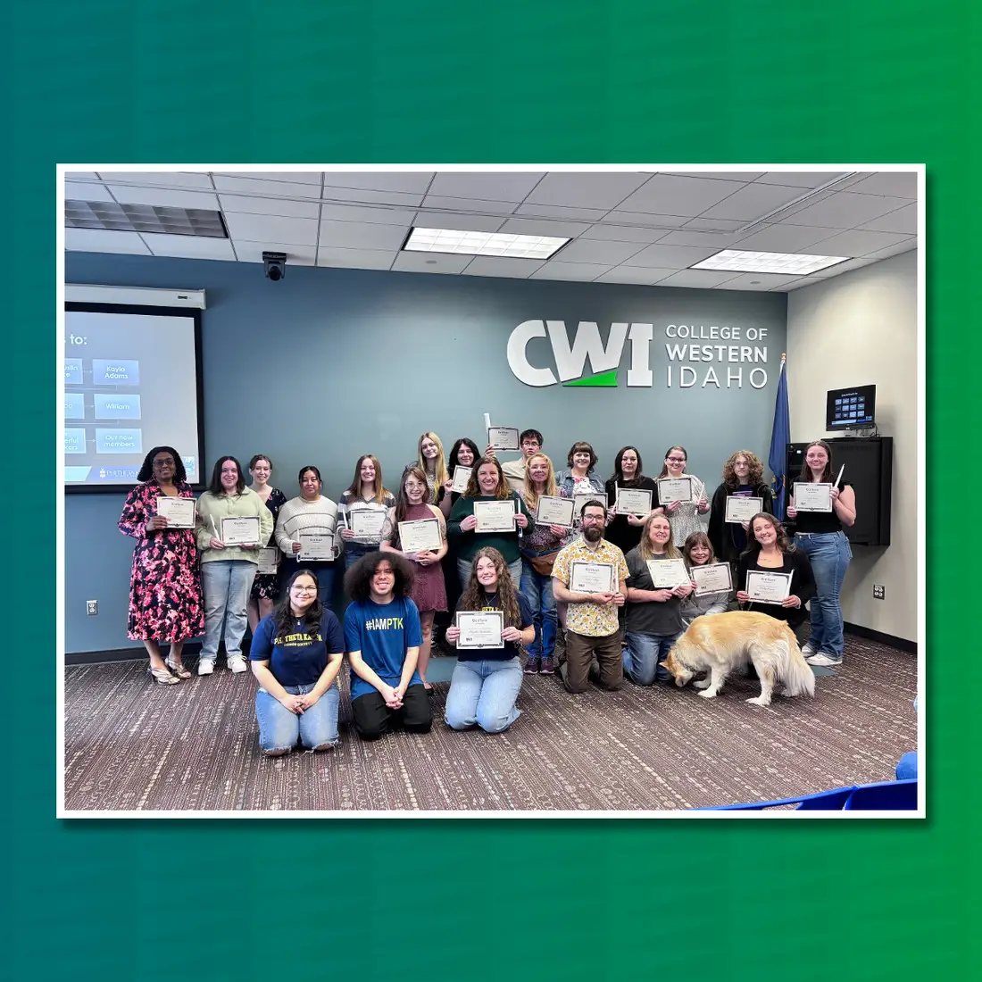 PTK Cohort at Induction ceremony