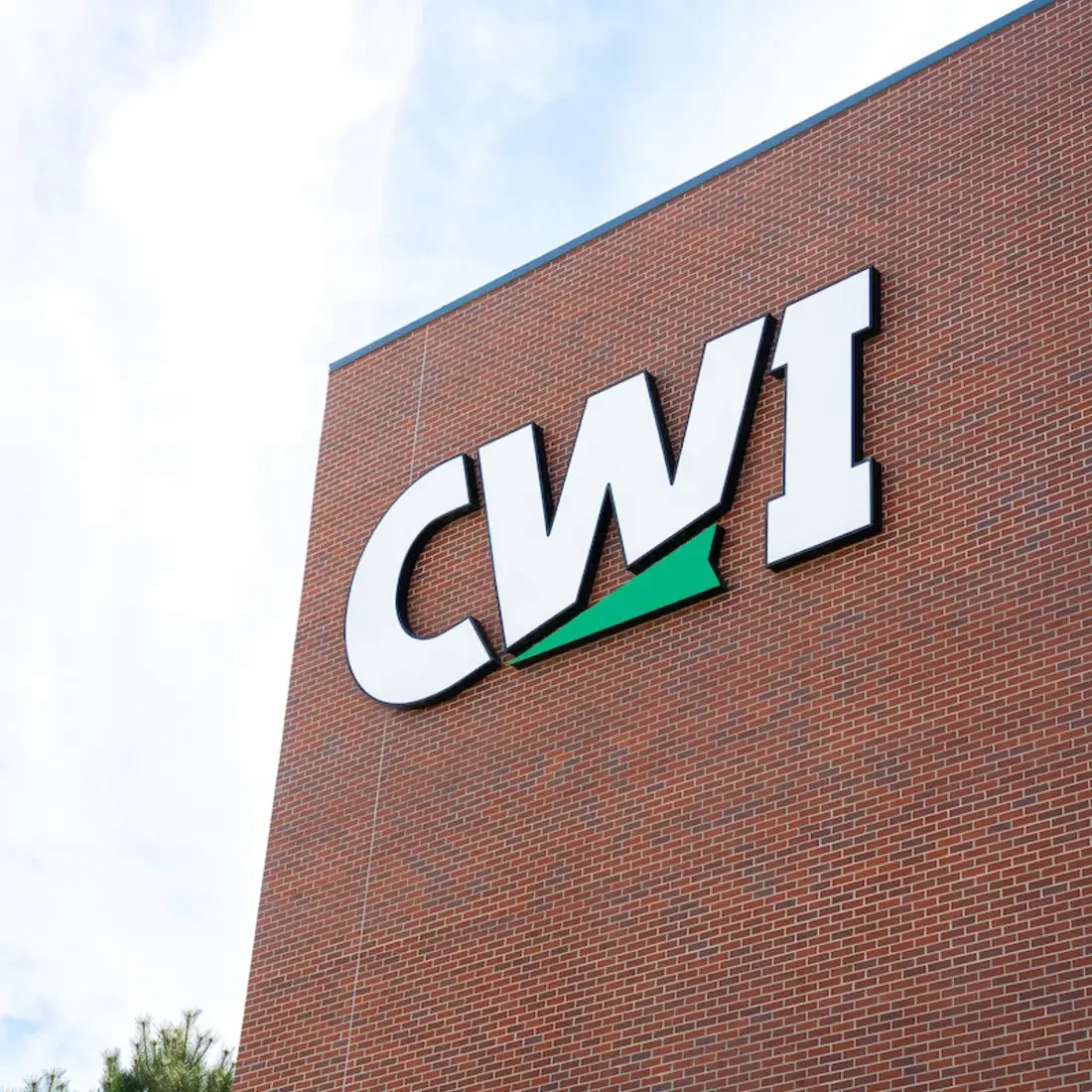 CWI logo on a building