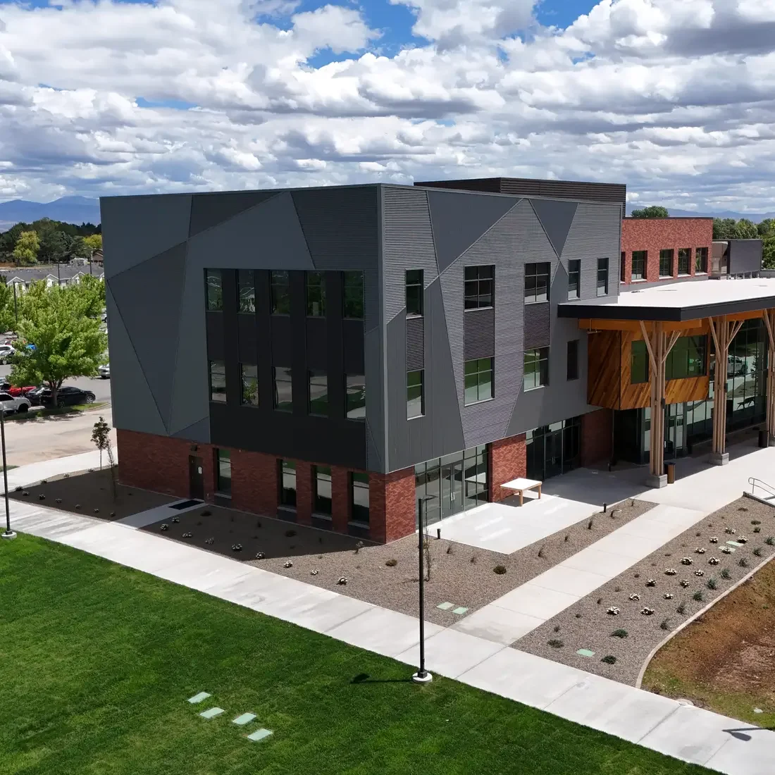 Outside of the Nampa Campus CapEd Student Success Building