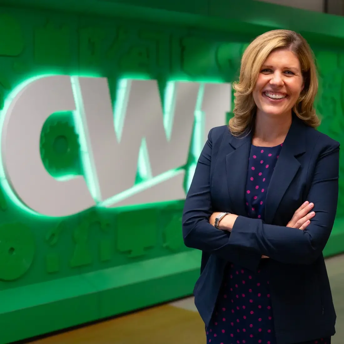 Allison Patt stands in front of CWI