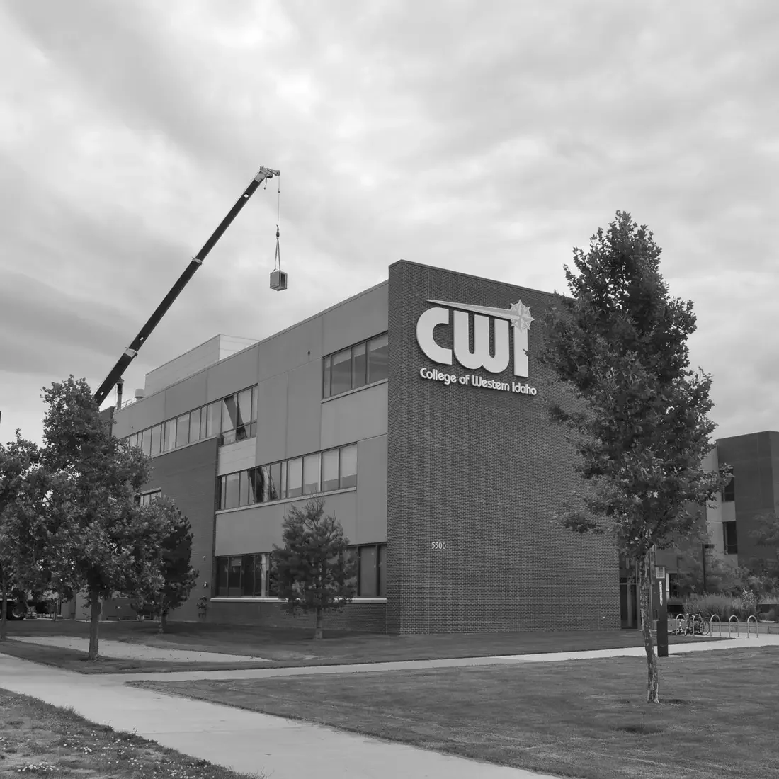 Previous CWI logo on Nampa Campus Academic Building