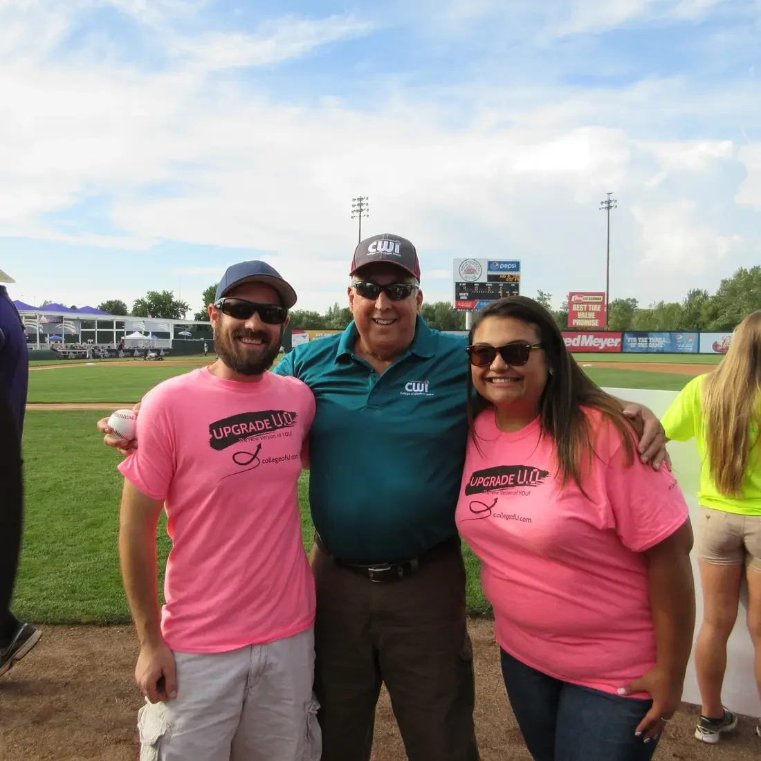 President Glandon with Street Team members at Hawks