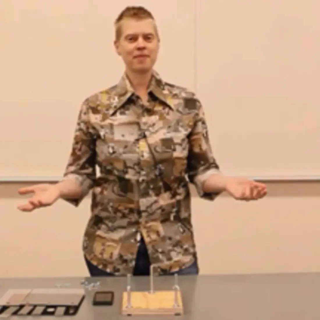 Jen Brown presenting in a classroom