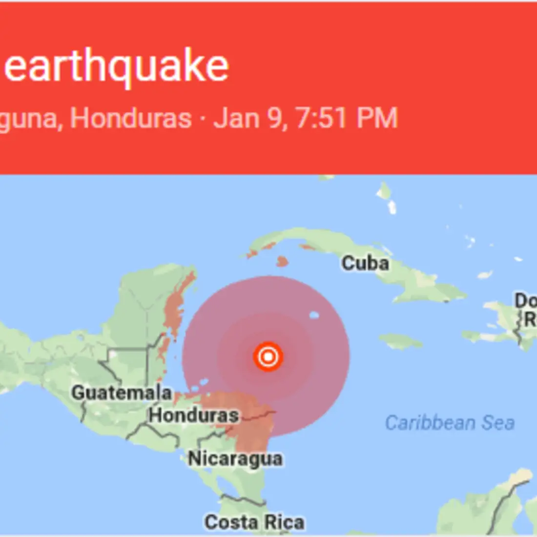 Seismometer at CWI detects Honduras earthquake