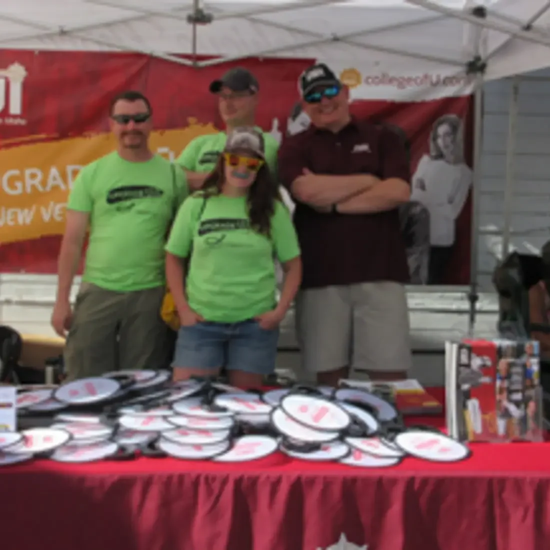 Street Team booth at the Meridian Speedway
