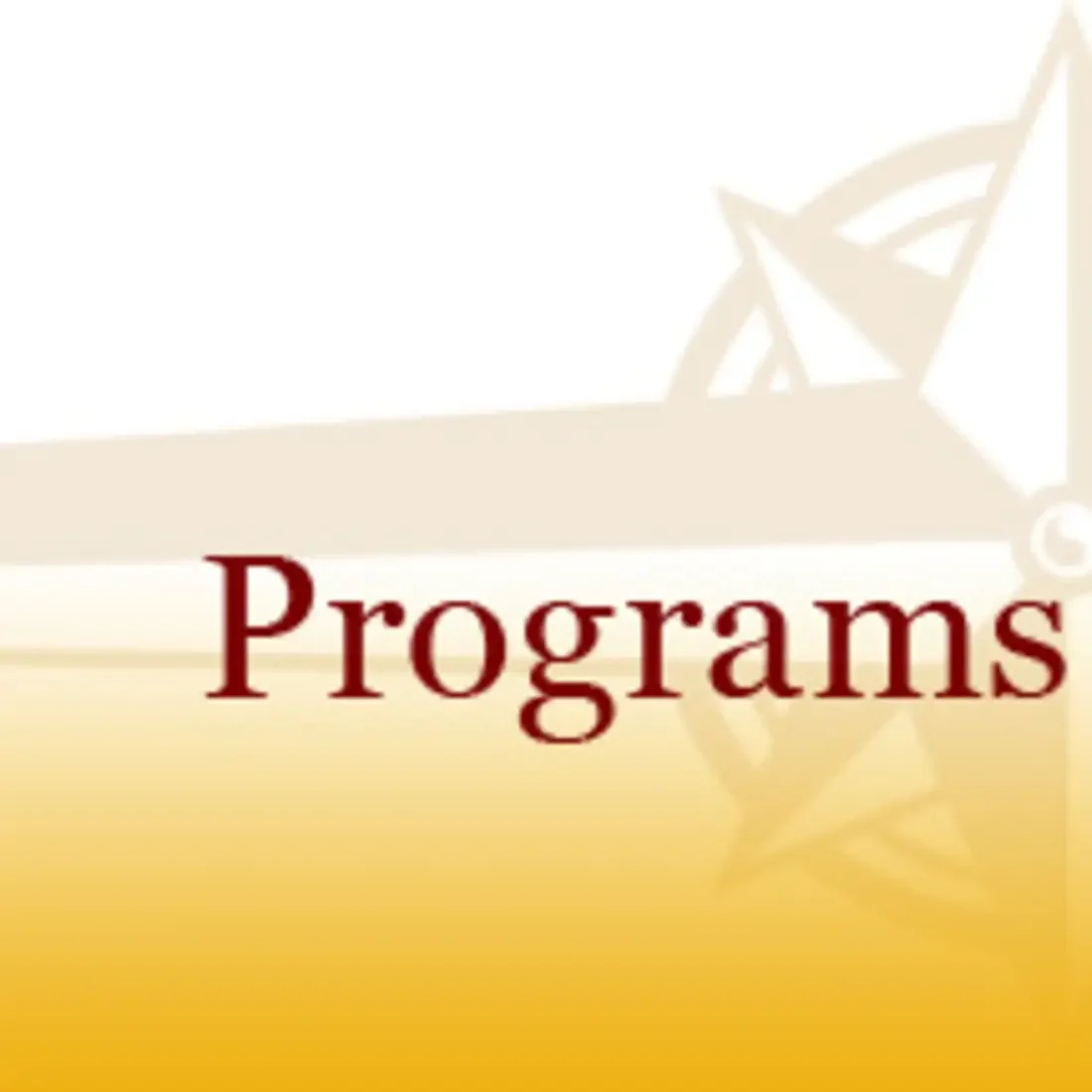 Compass graphic with word Programs