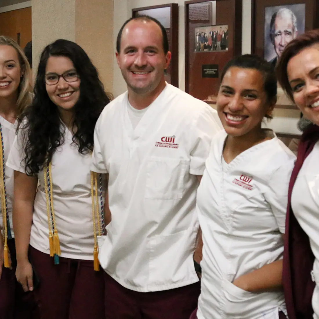 Group of Nursing Students Celebrating at Pinning Ceremony