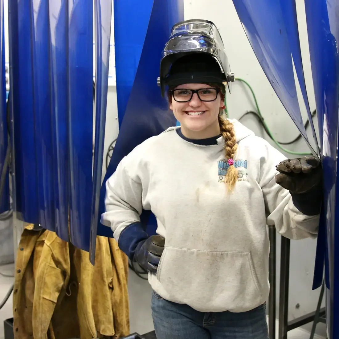 Career Pioneer: Emily Kominek in welding lab