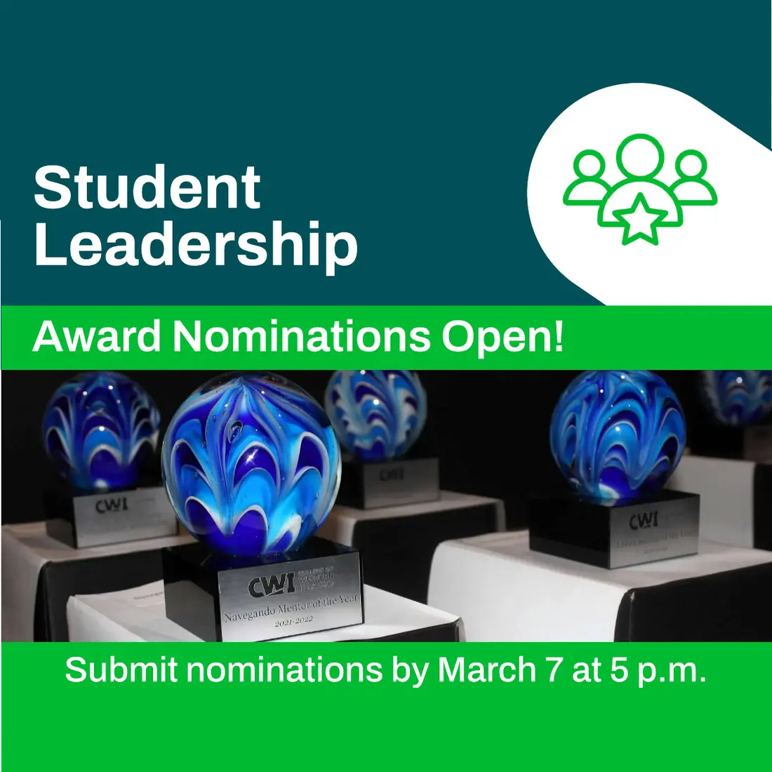 SP25 Student Leadership Nominations Due March 7