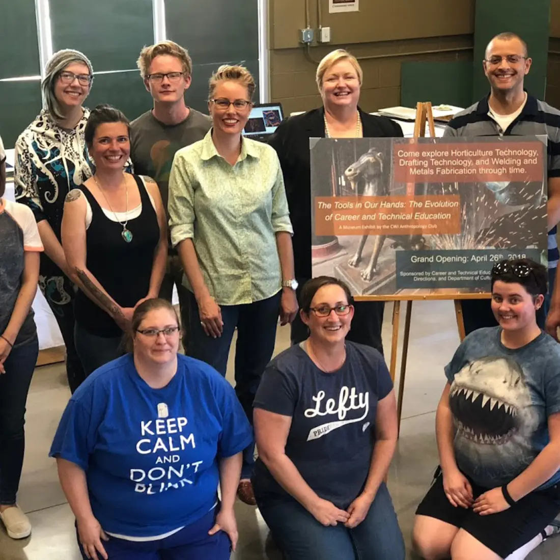 Anthropology Club students received the 2018 Connections Excellence Award for Collaboration for their Museum Exhibit Project