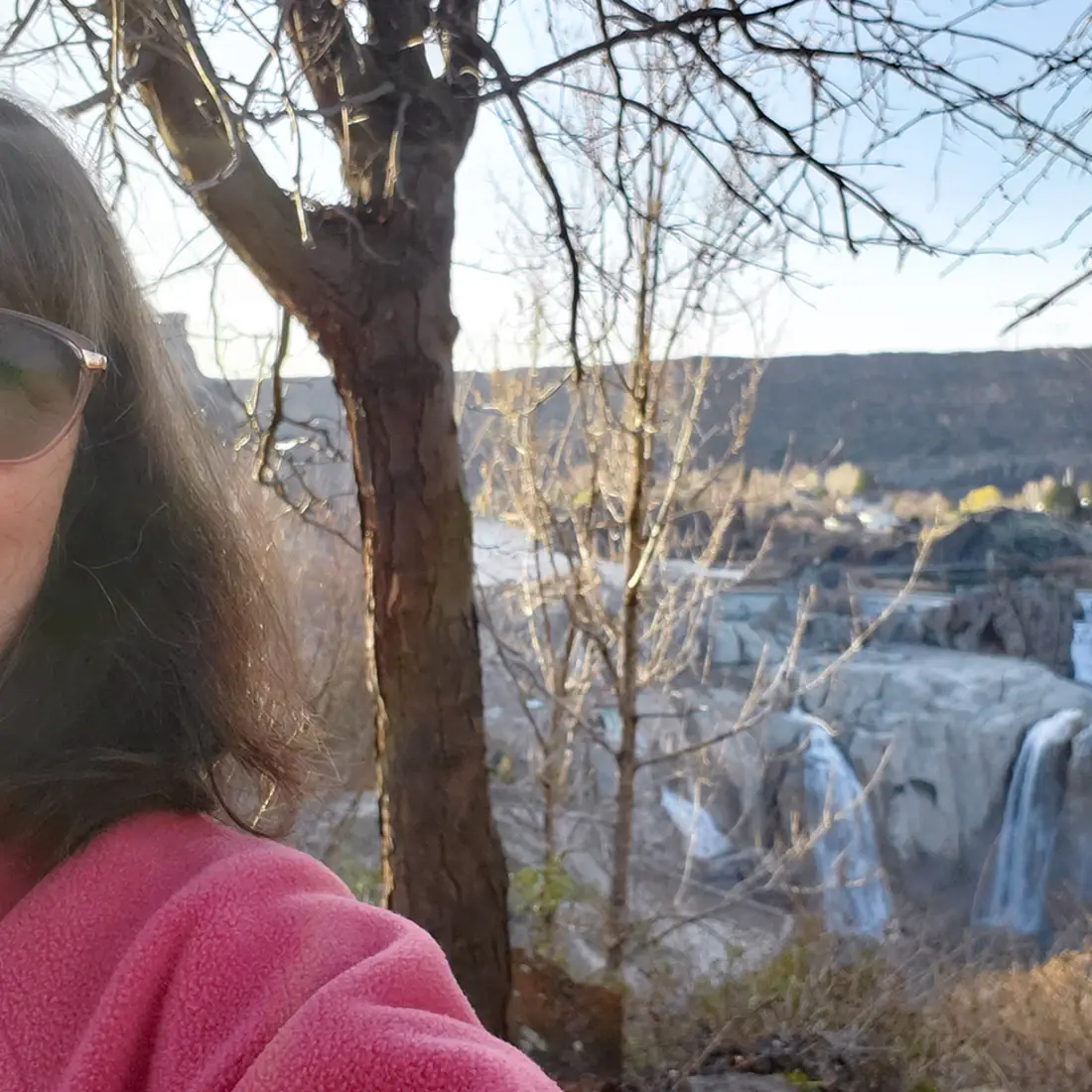 April 21-day challenge participant, Carol Crothers, at Shoshone Falls