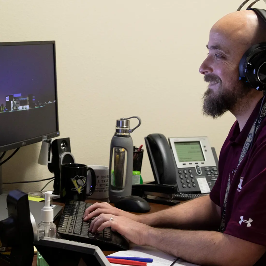 Employee participating in Virtual Benefits Fair