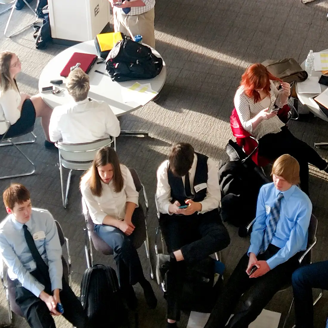 BPA Club students Hosting a High School Competition