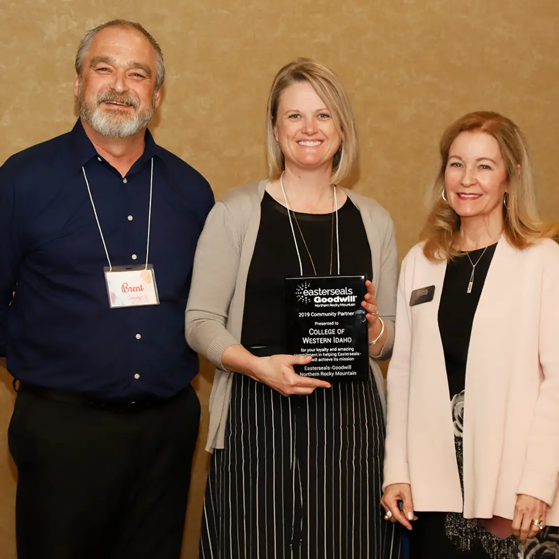 Basic Skills Education staff member, Trevi Hardy, receives Community Partner award from Easterseals-Goodwill May 2, 2019