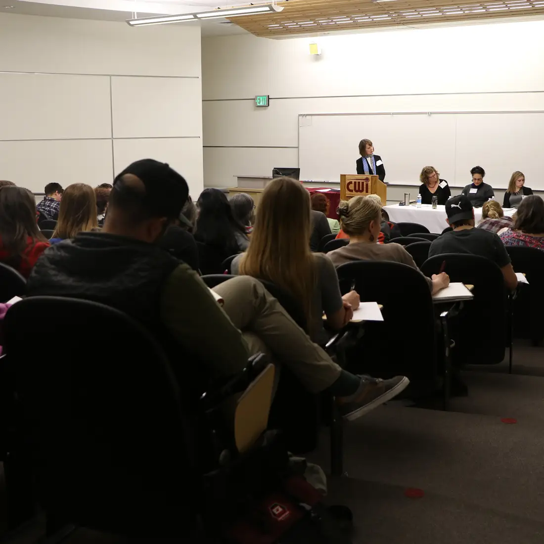 Students attending the Business of Art Symposium