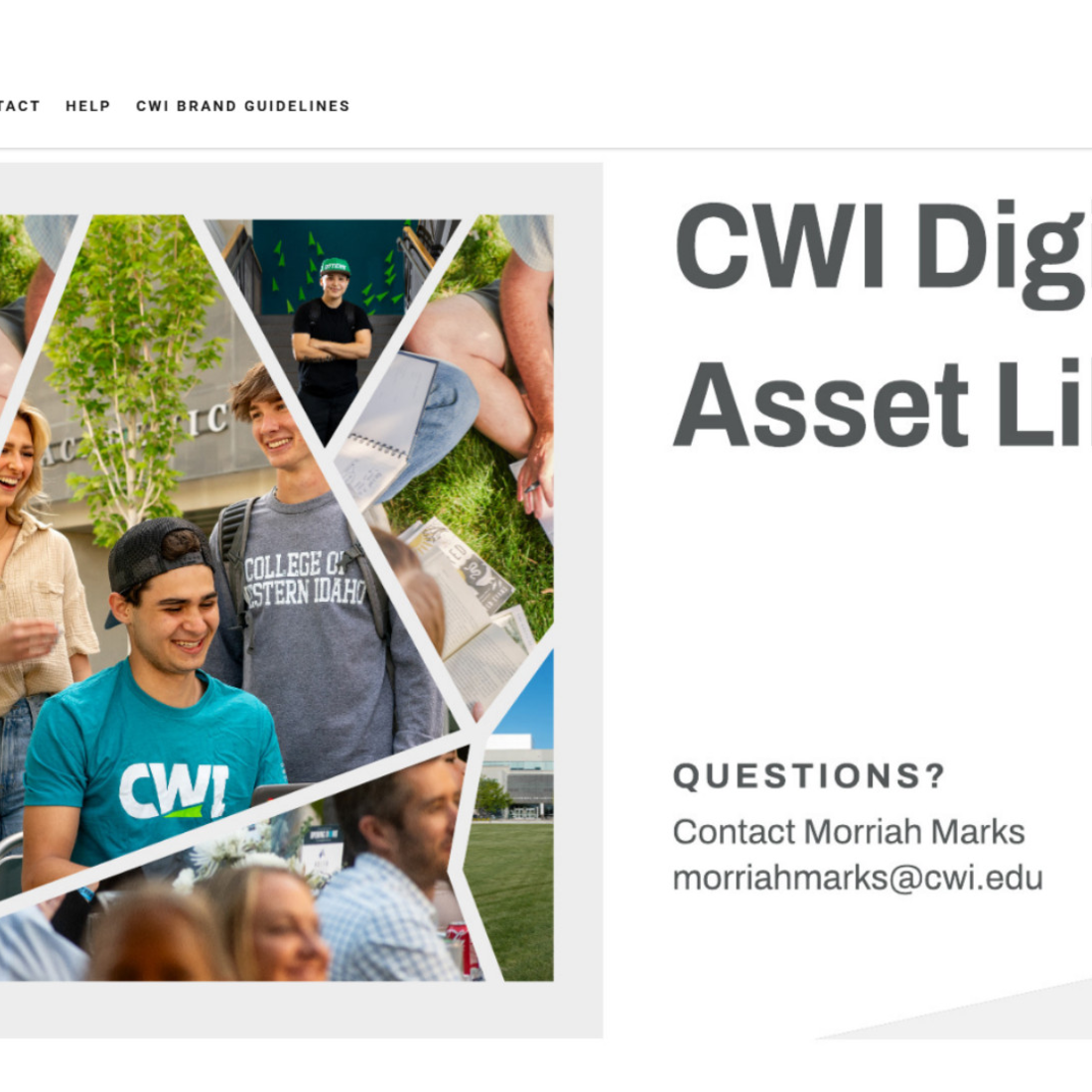 CWI Digital Asset Library page