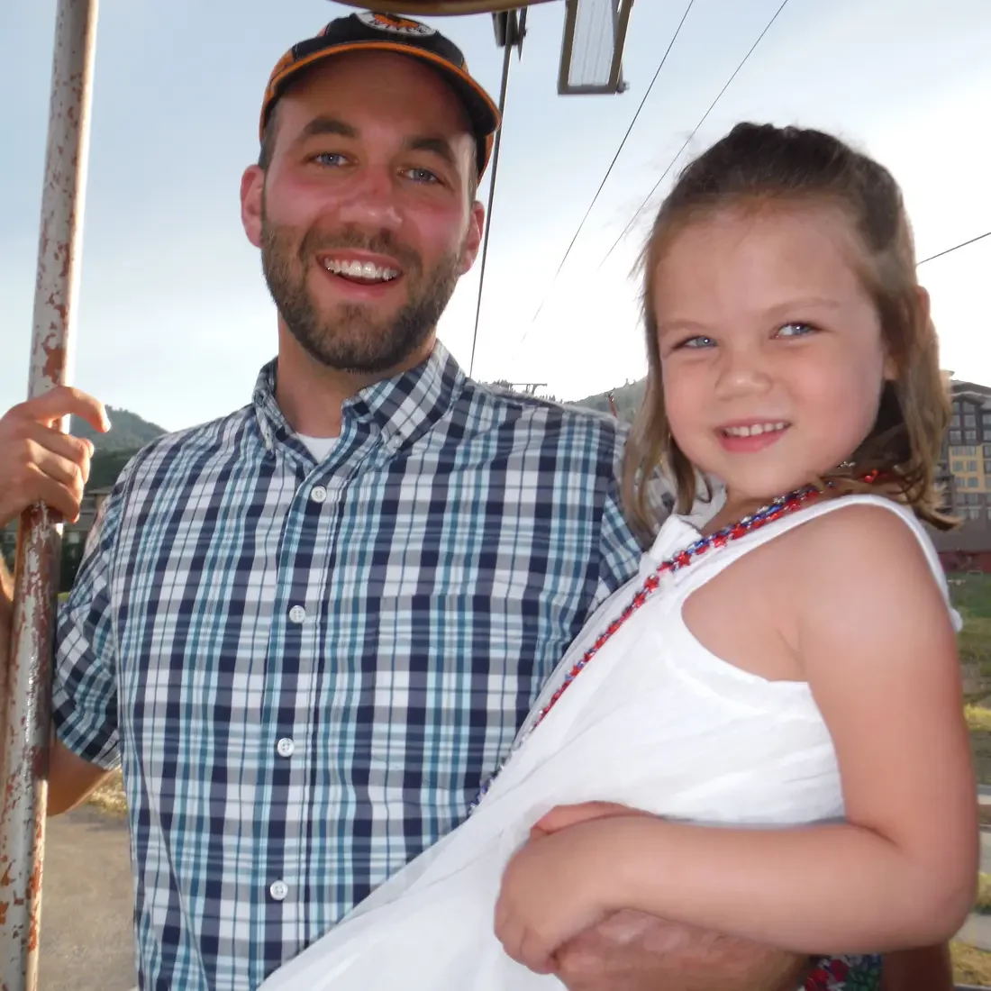 Dan Schults with his daughter.