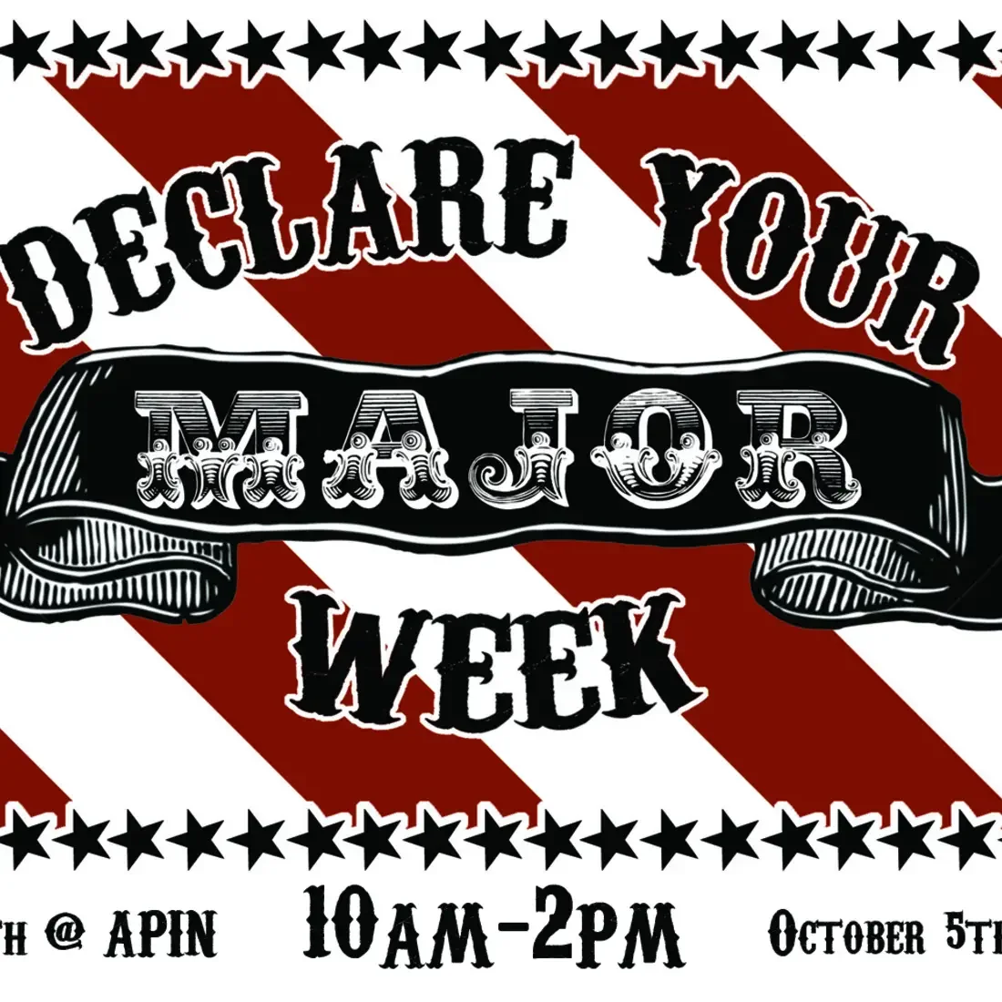 Declare your major week tv slide