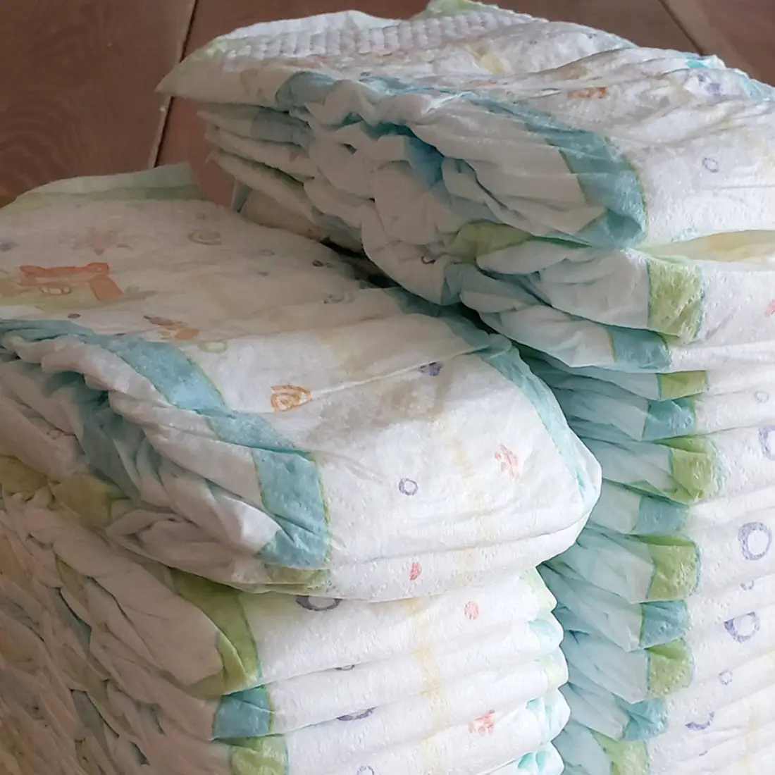 Stack of diapers